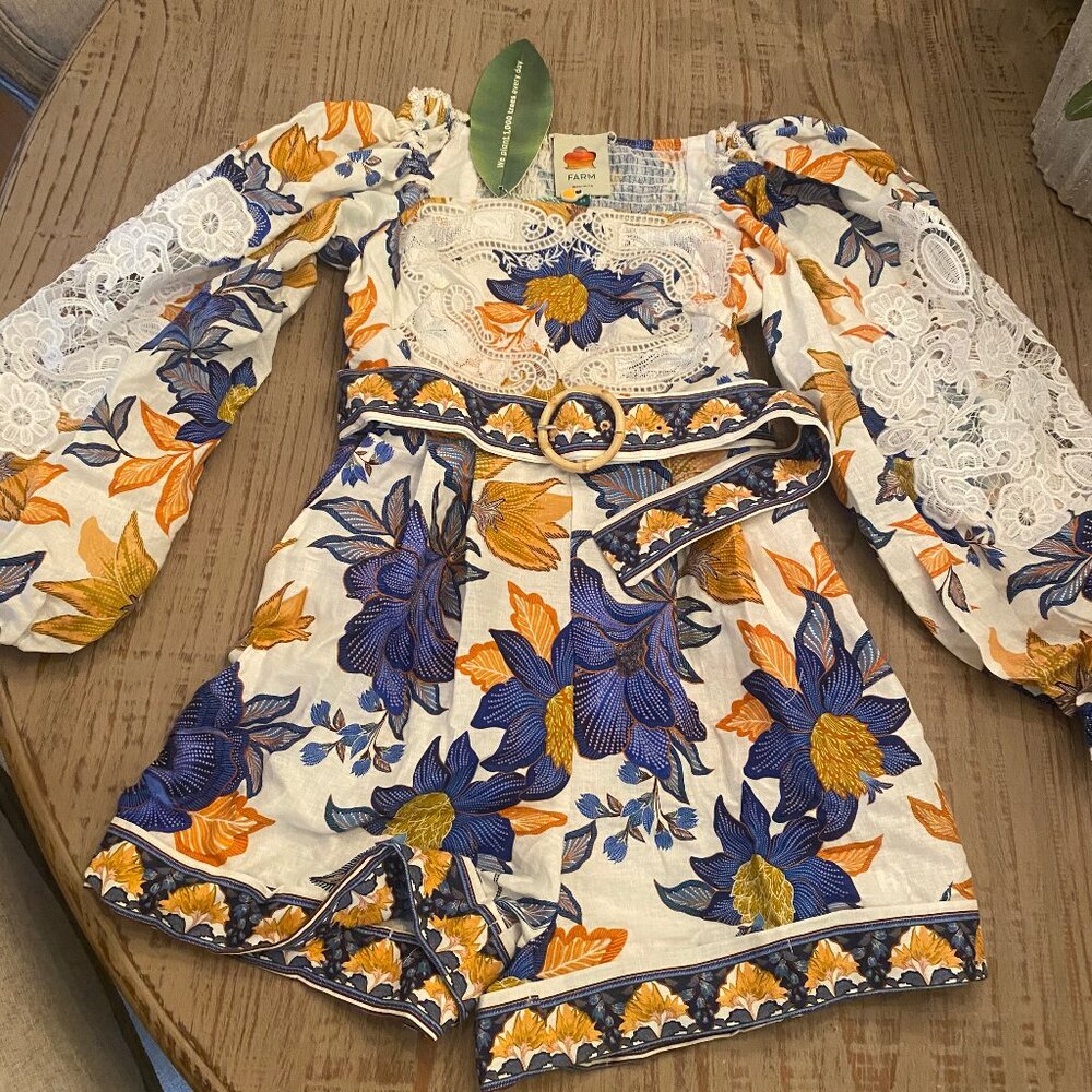 NWT Farm Rio Off-White Summer Romper